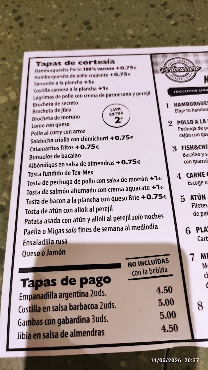 Cafetería Portocarrero Photo Menu 2