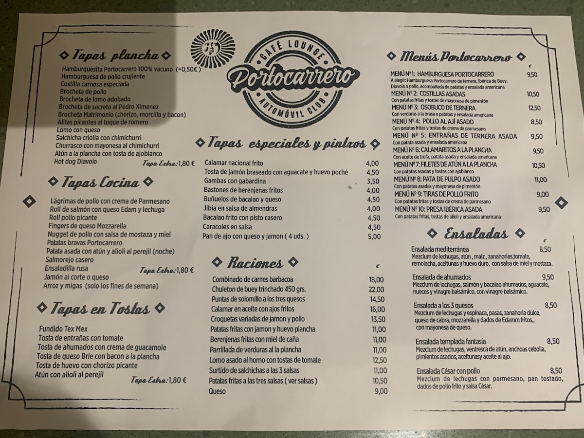 Cafetería Portocarrero Photo Menu 5