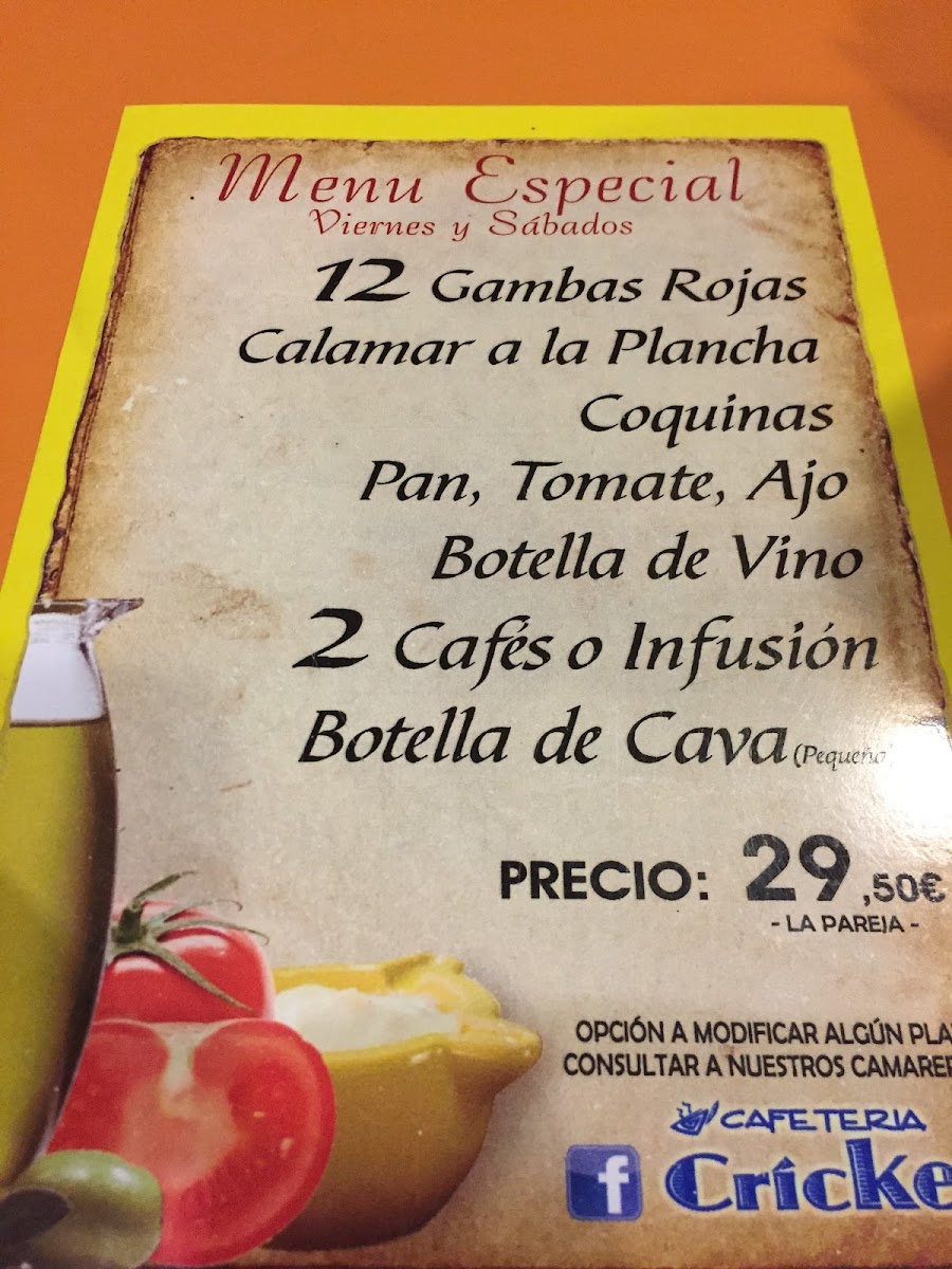 CAFETERIA CRICKET Photo Menu 2