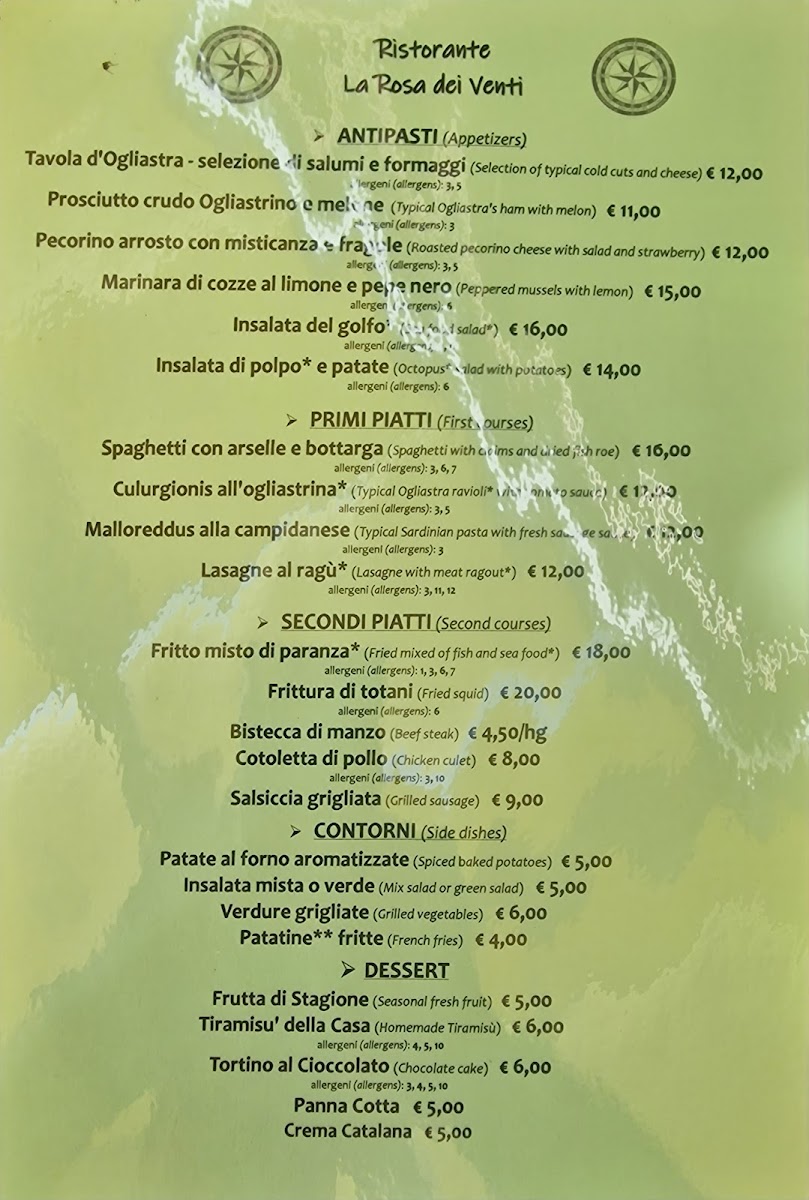 La Rosa dei Venti Photo Menu 2