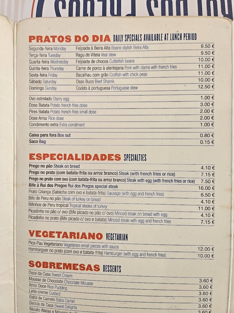 Rui dos Pregos - Docas Photo Menu 4