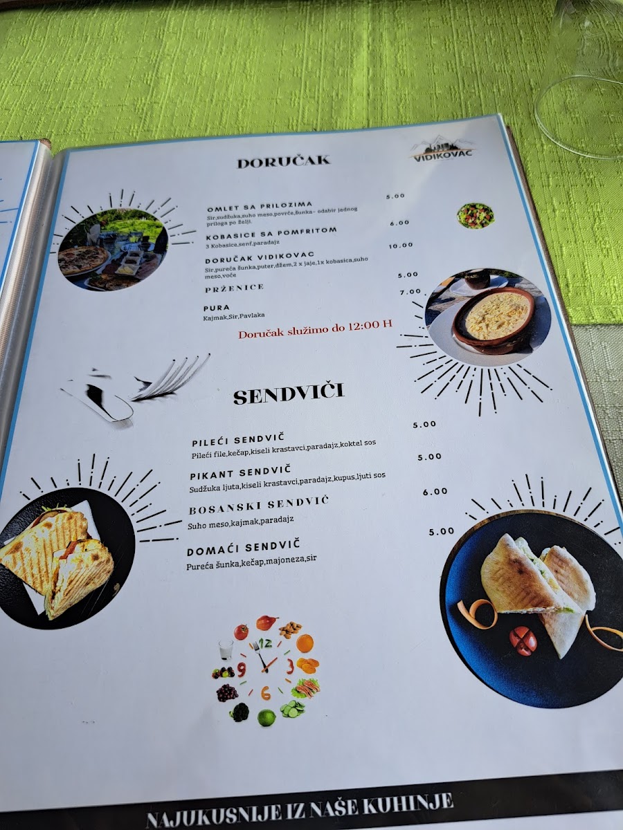 Vidikovac Photo Menu 1