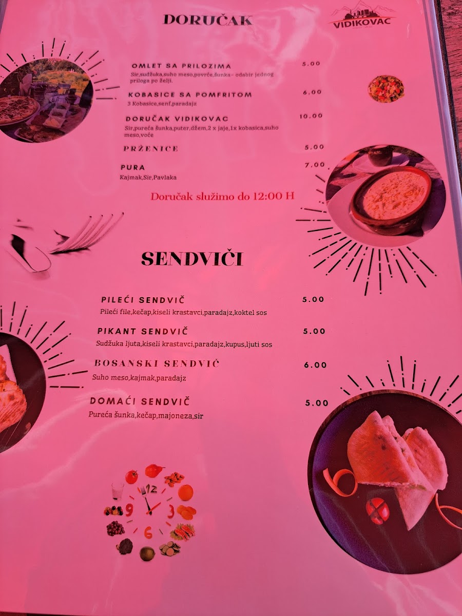 Vidikovac Photo Menu 4