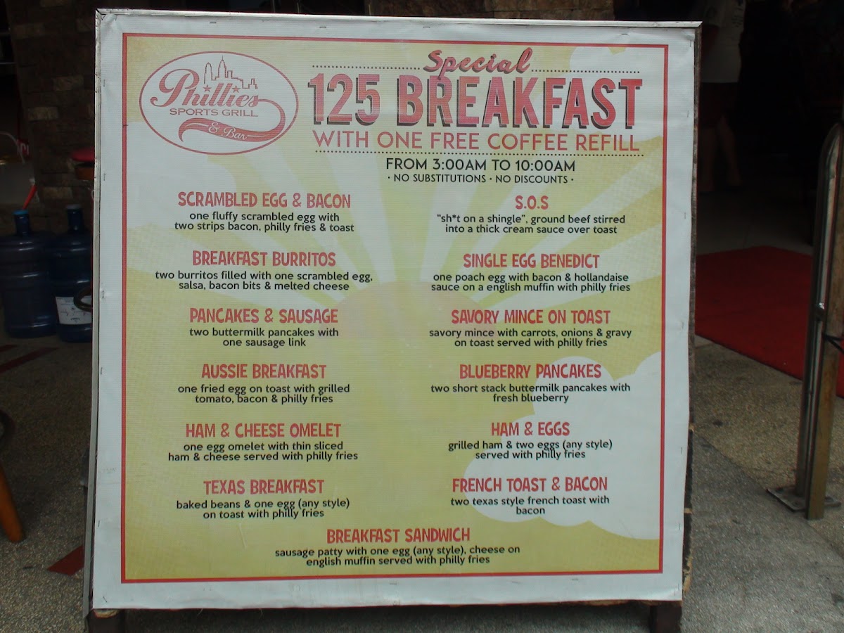 Phillies Sports Grill & Bar Photo Menu 9