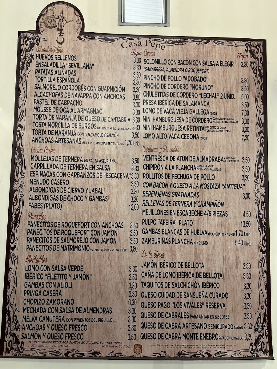 Bar Casa Pepe Photo Menu 1