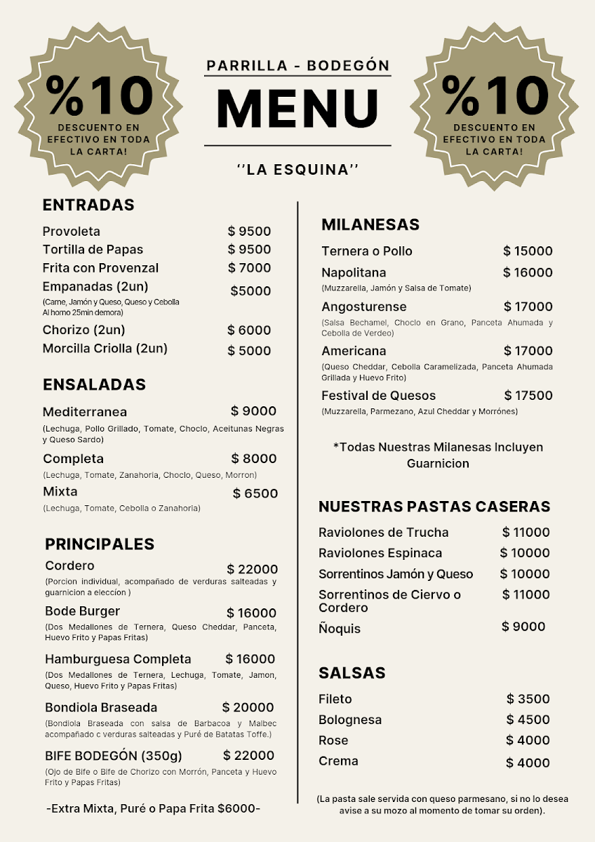 Parrilla Bodegón La Esquina Photo Menu 2