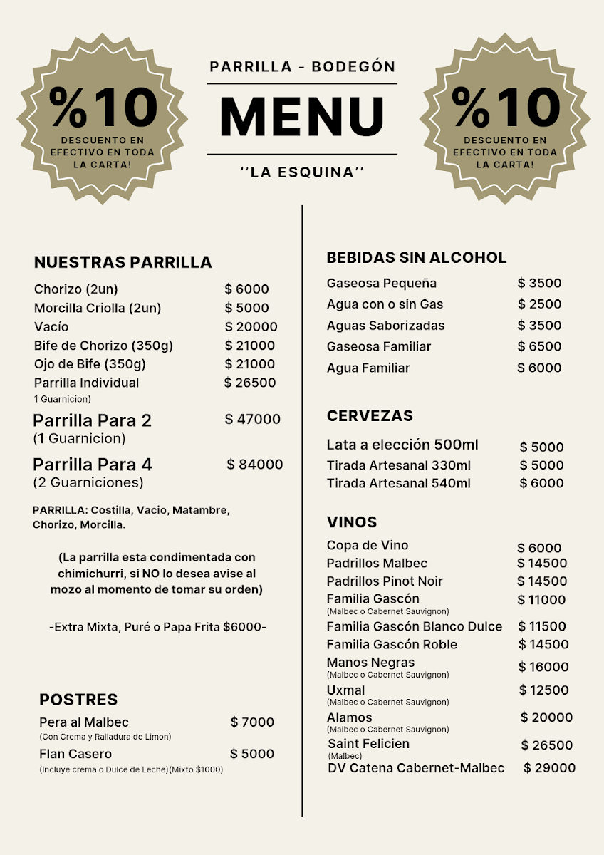 Parrilla Bodegón La Esquina Photo Menu 4
