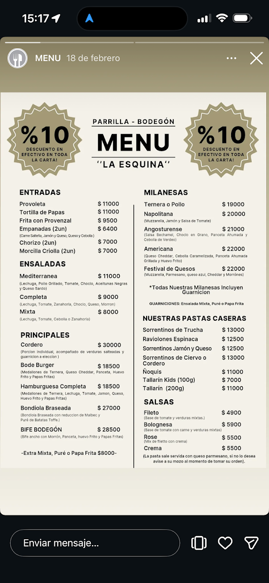 Parrilla Bodegón La Esquina Photo Menu 9