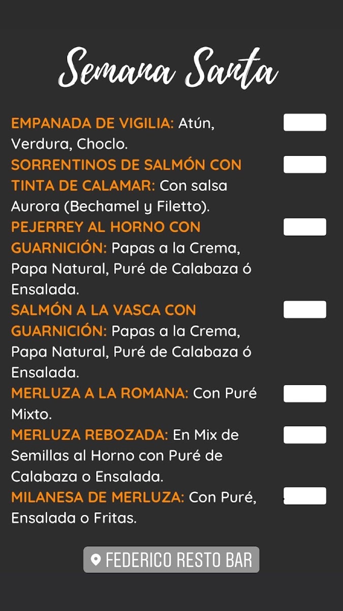 Federico Resto Bar Photo Menu 2