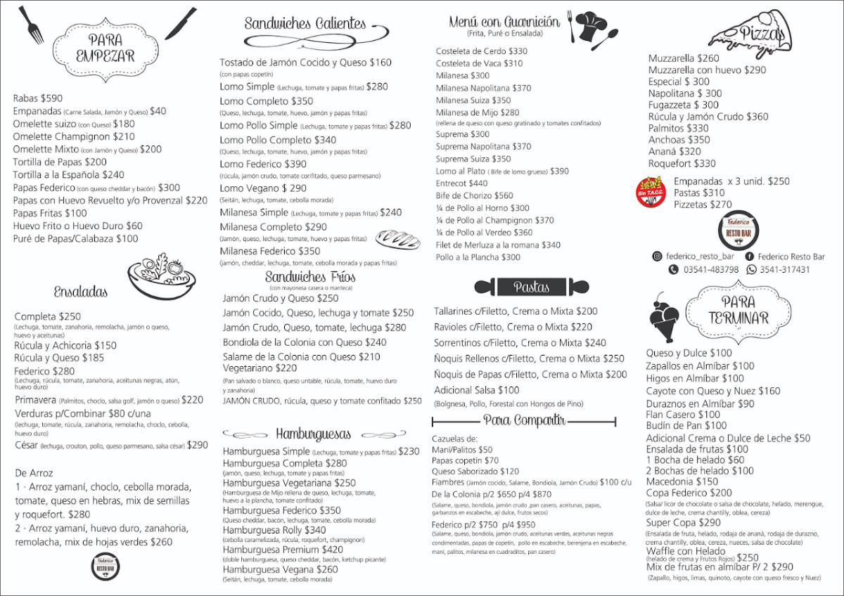 Federico Resto Bar Photo Menu 9