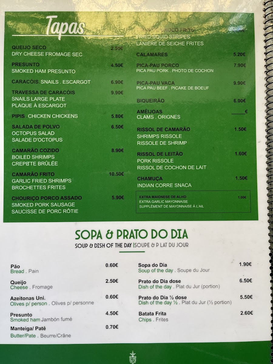 Snack Bar Guia F. C. Photo Menu 5