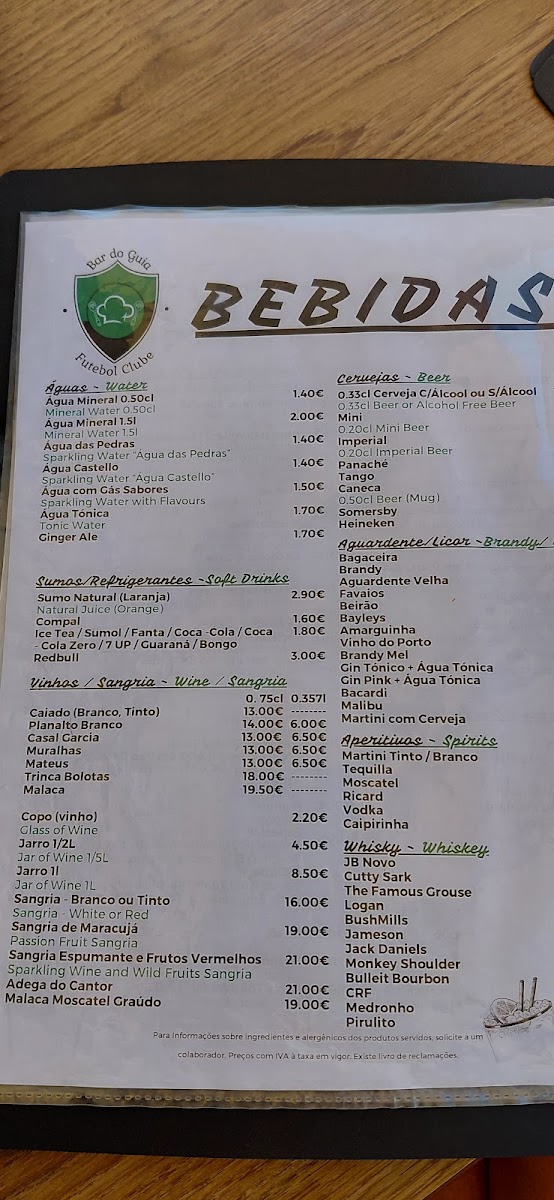 Snack Bar Guia F. C. Photo Menu 8