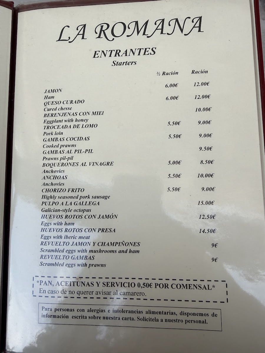 Restaurante La Romana Photo Menu 1