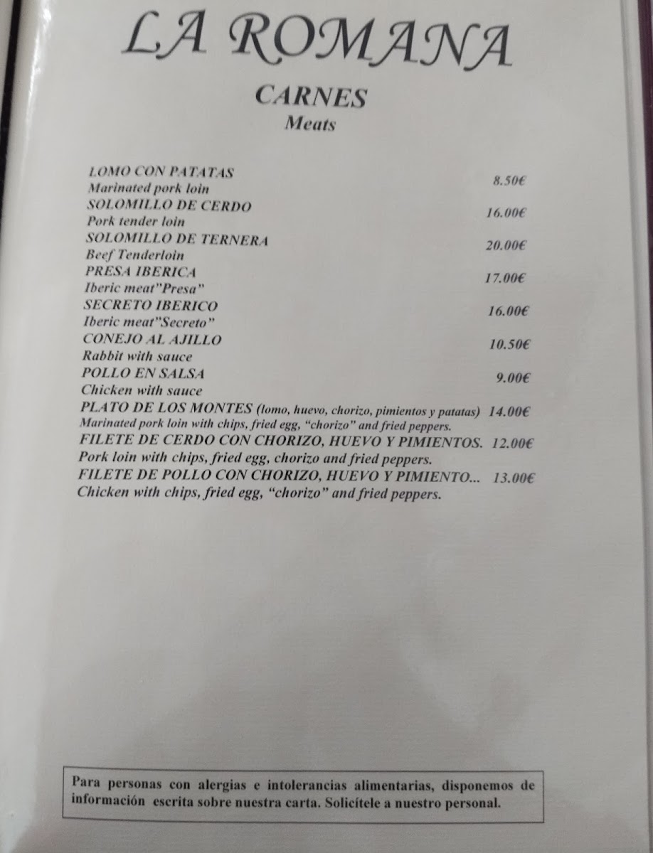 Restaurante La Romana Photo Menu 4