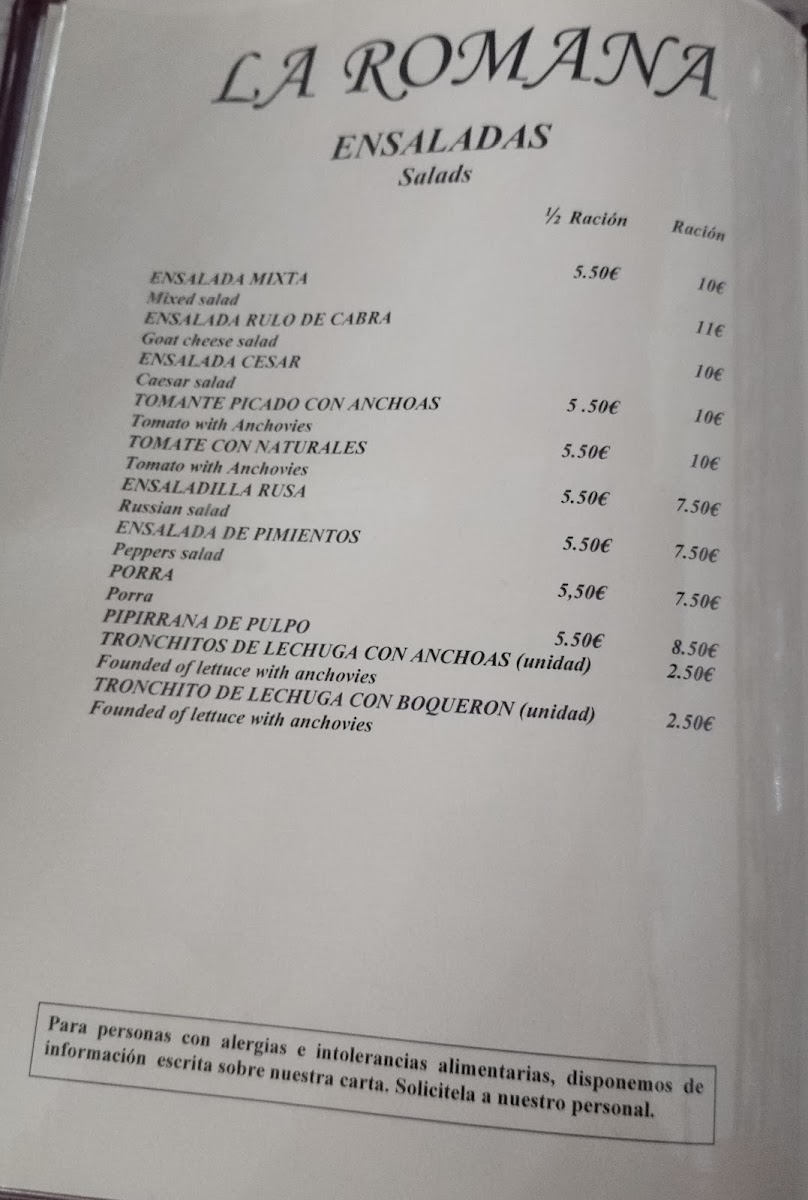 Restaurante La Romana Photo Menu 7
