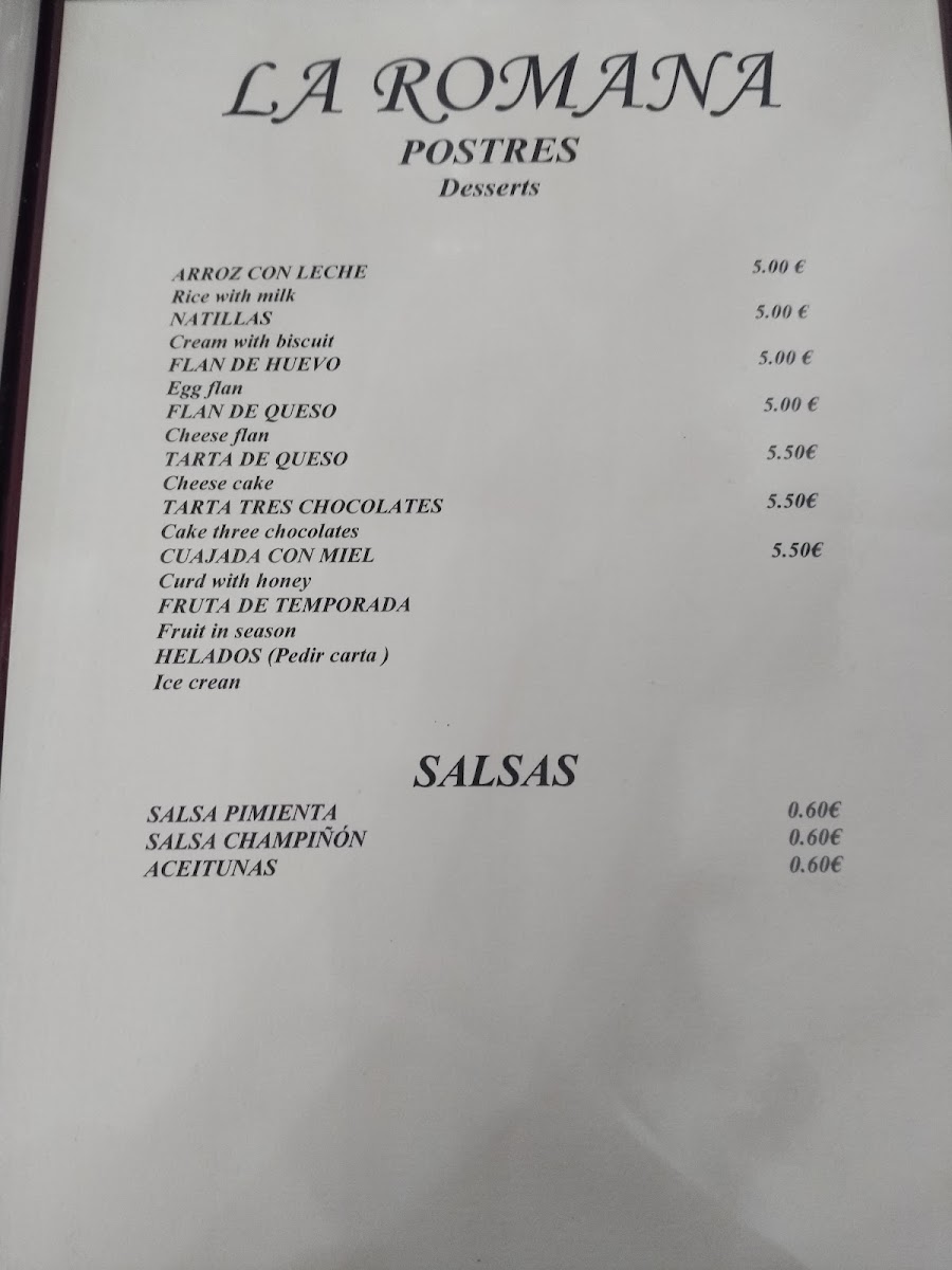 Restaurante La Romana Photo Menu 8