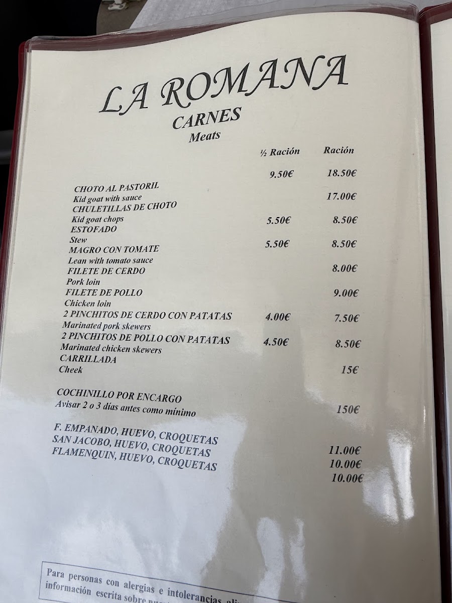 Restaurante La Romana Photo Menu 9