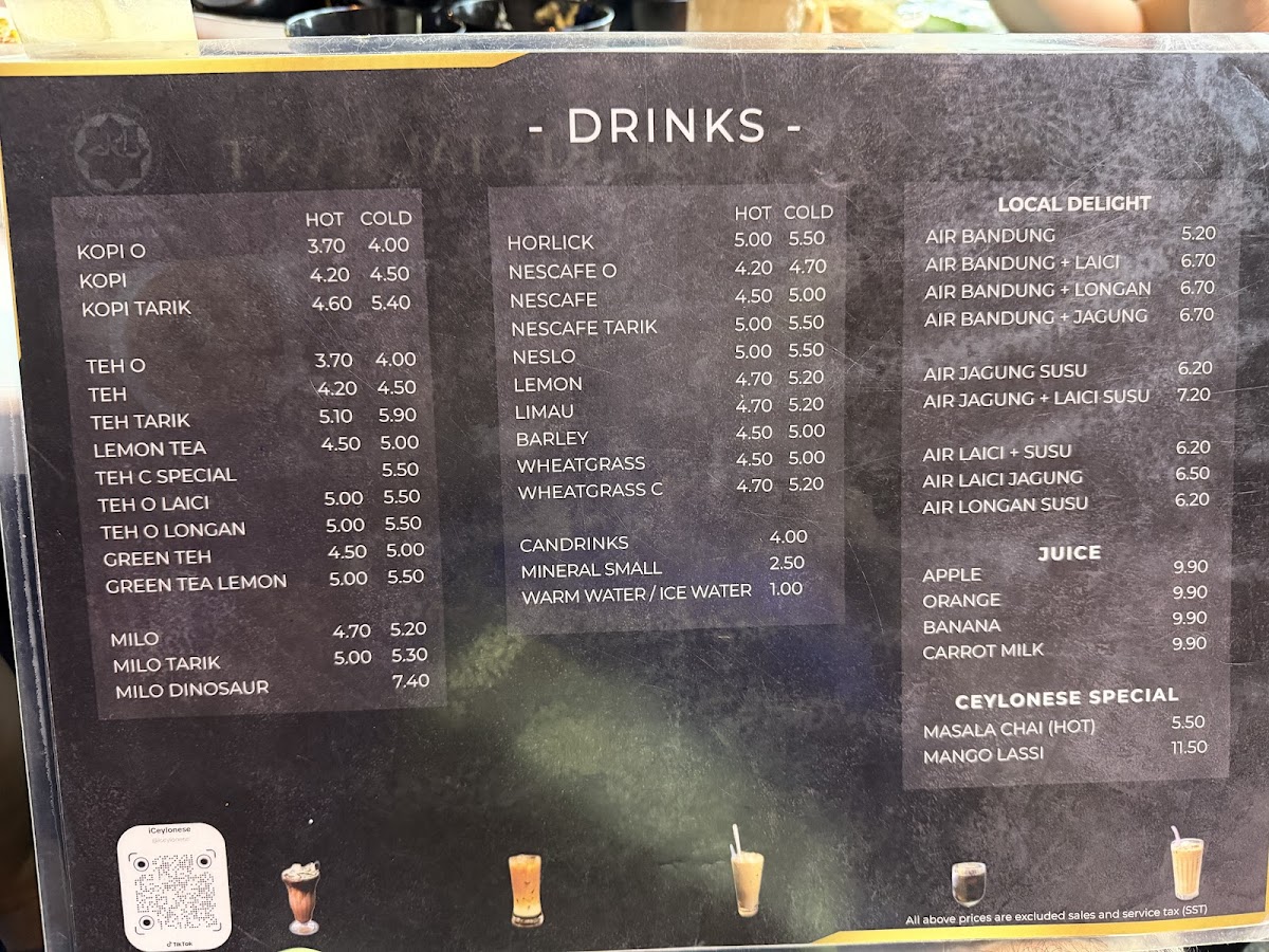 Ceylonese Restaurant Sdn Bhd Photo Menu 1