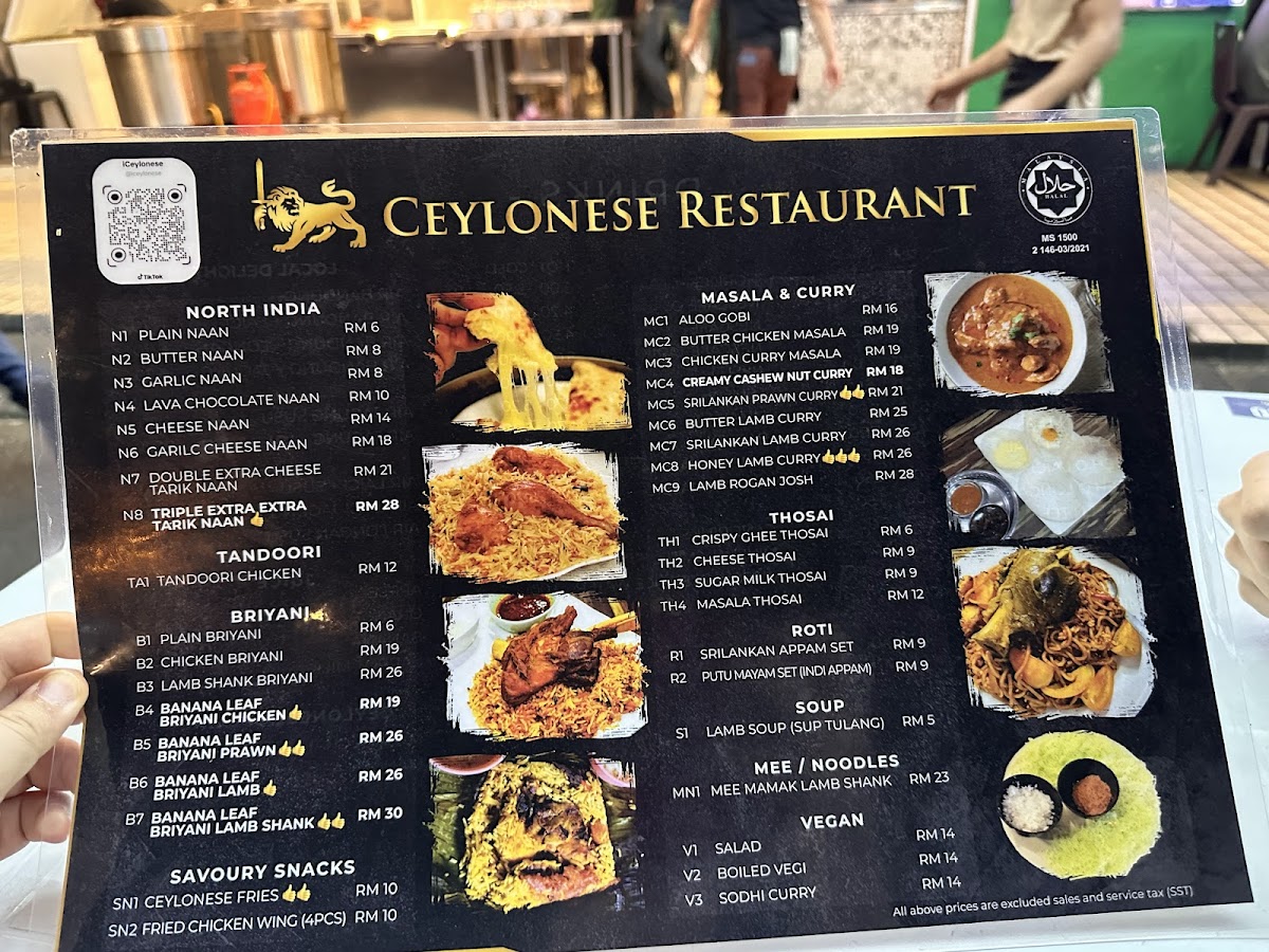 Ceylonese Restaurant Sdn Bhd Photo Menu 4