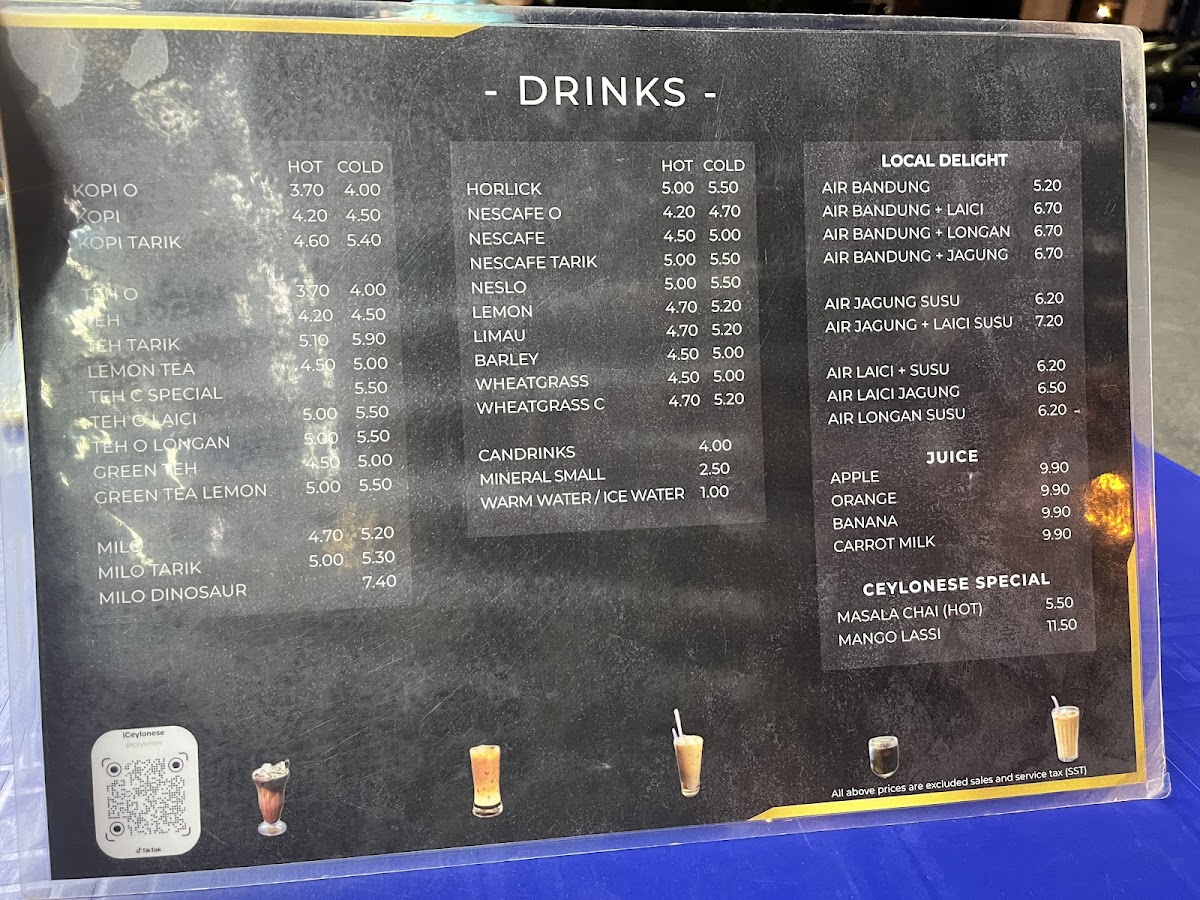 Ceylonese Restaurant Sdn Bhd Photo Menu 6