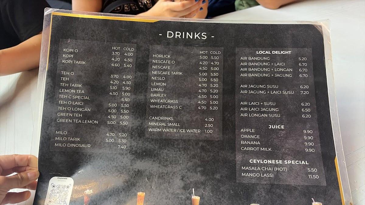Ceylonese Restaurant Sdn Bhd Photo Menu 7