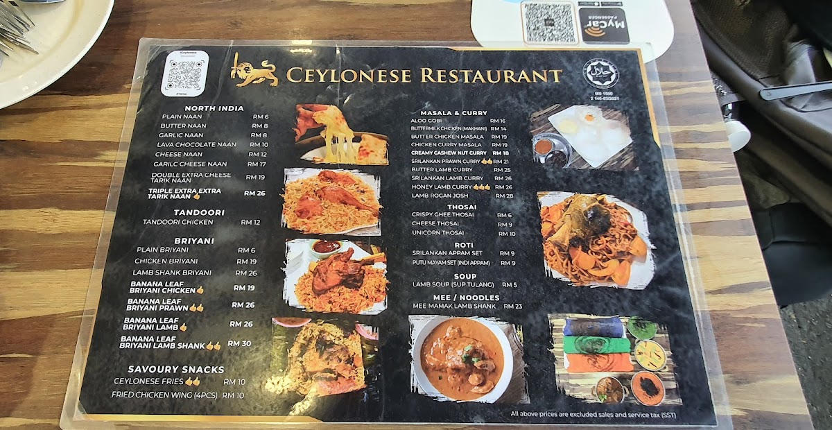 Ceylonese Restaurant Sdn Bhd Photo Menu 8