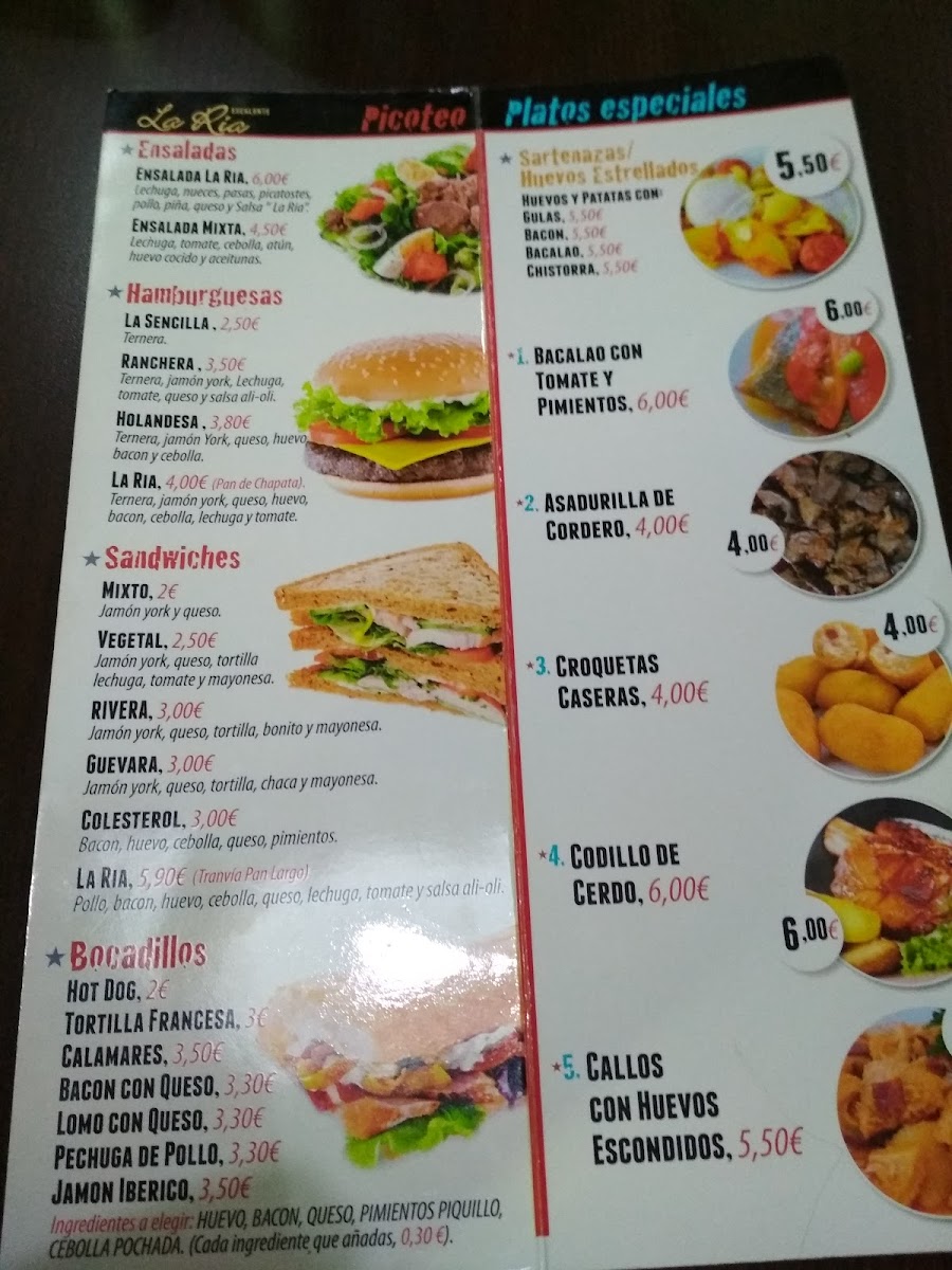 Cafe La Ria Photo Menu 7