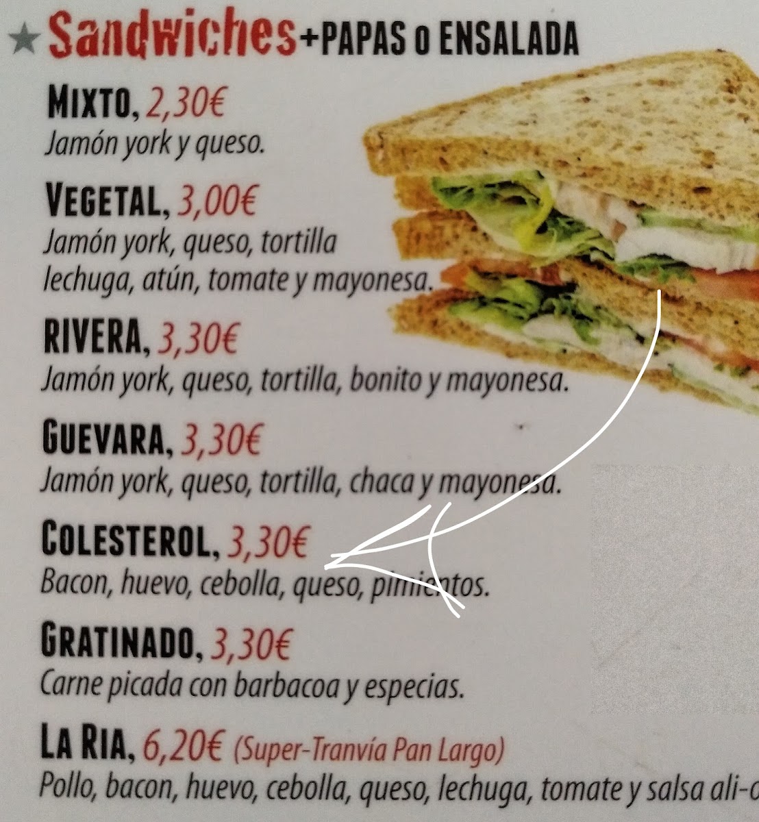 Cafe La Ria Photo Menu 8
