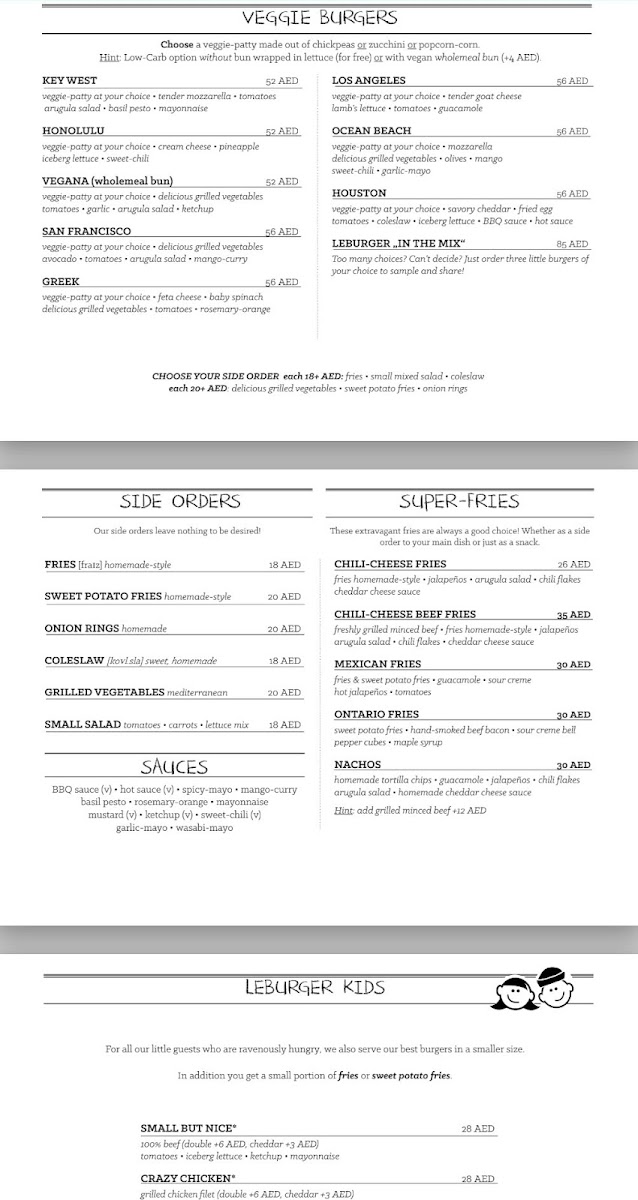 Le Burger ( Dubai ) Photo Menu 7
