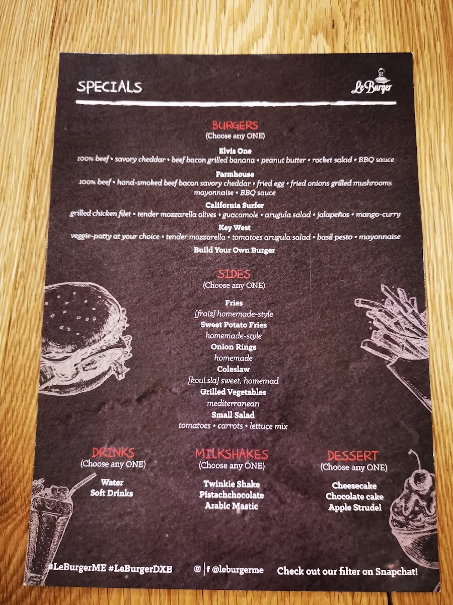 Le Burger ( Dubai ) Photo Menu 9