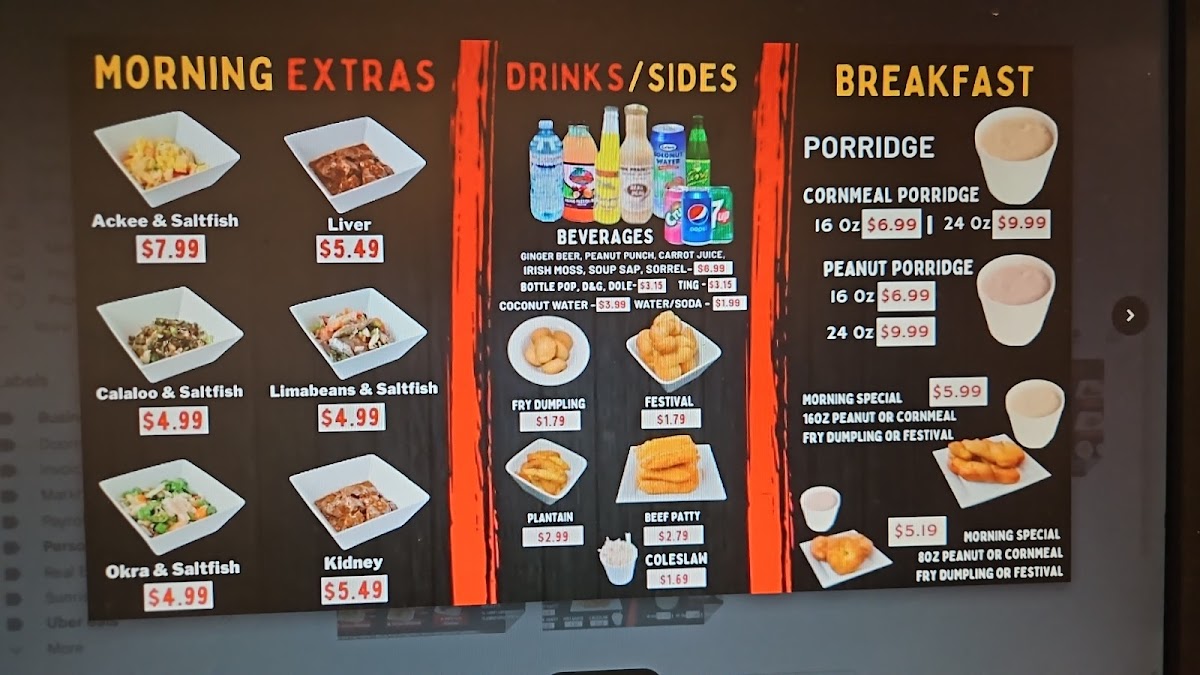 Sunrise Caribbean Restaurant Photo Menu 2