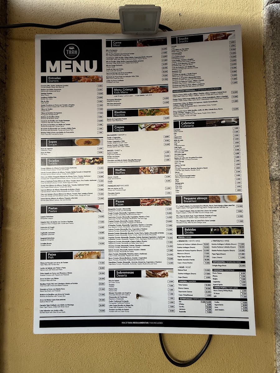 Tram Restaurante Photo Menu 2