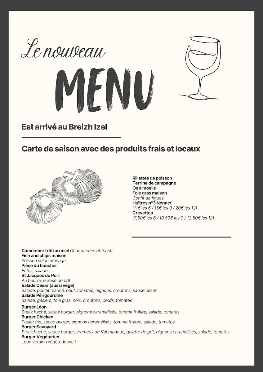 Breizh Izel - Restaurant Photo Menu 1
