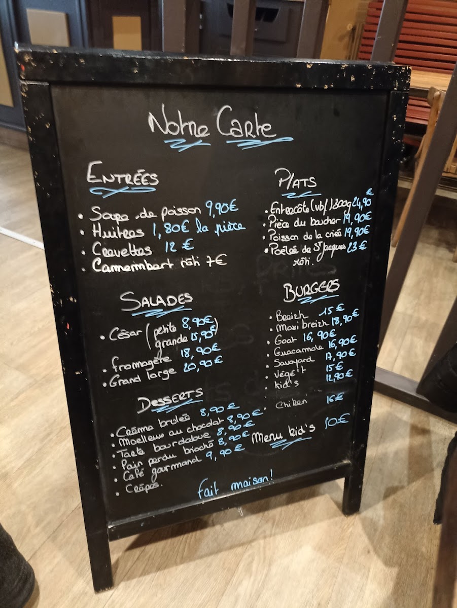 Breizh Izel - Restaurant Photo Menu 2