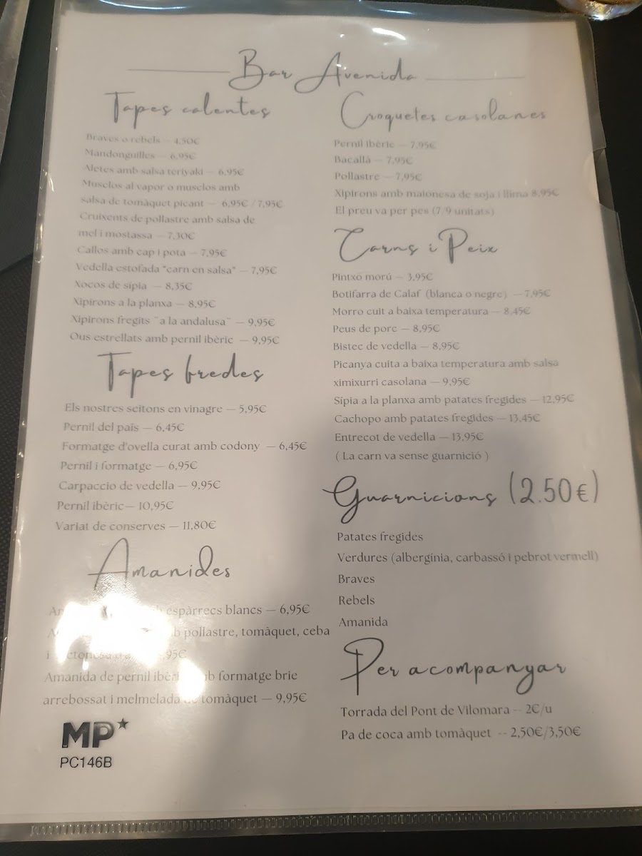 Bar restaurant Avenida Photo Menu 3