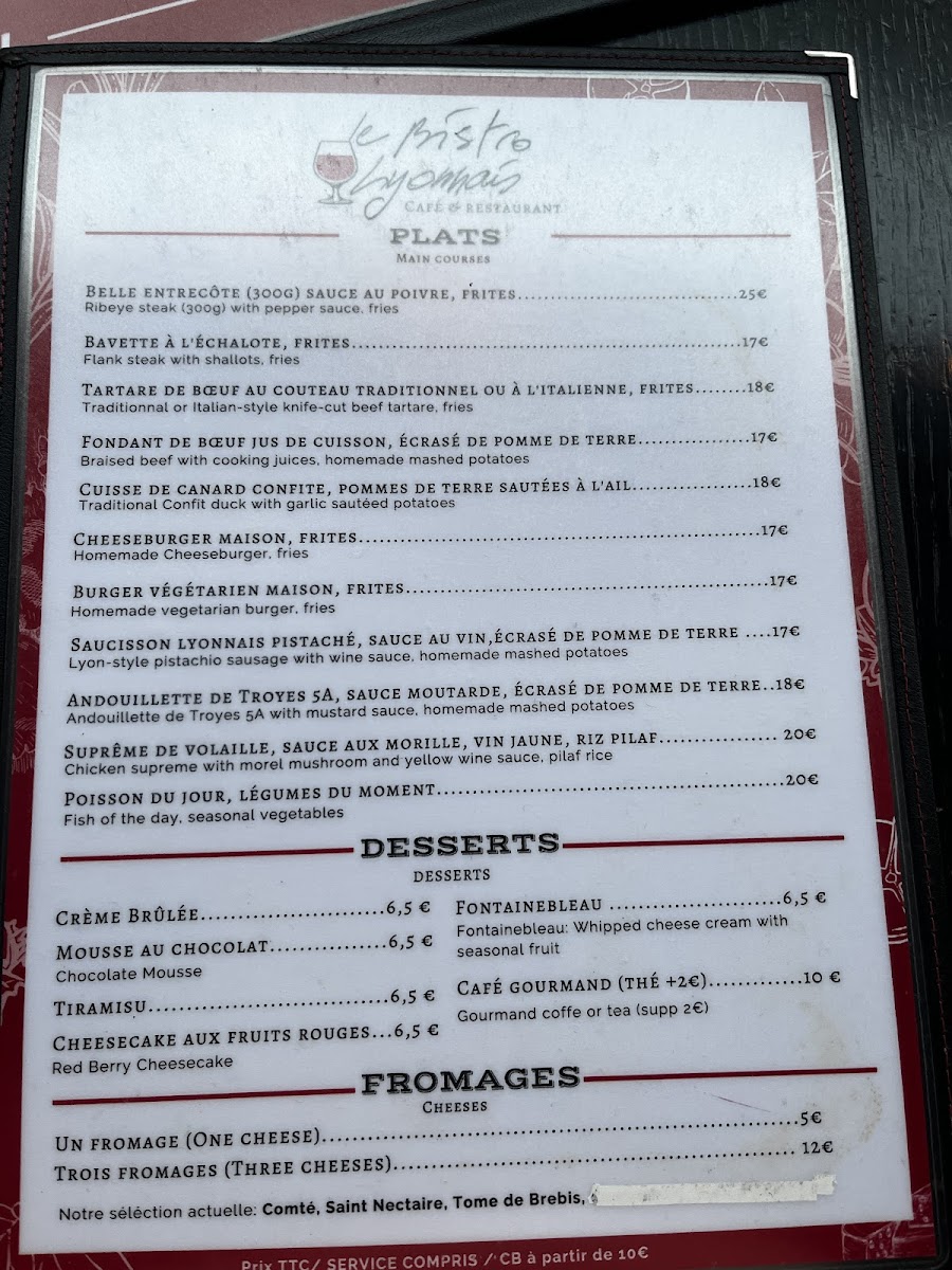 Bistro Lyonnais Photo Menu 10