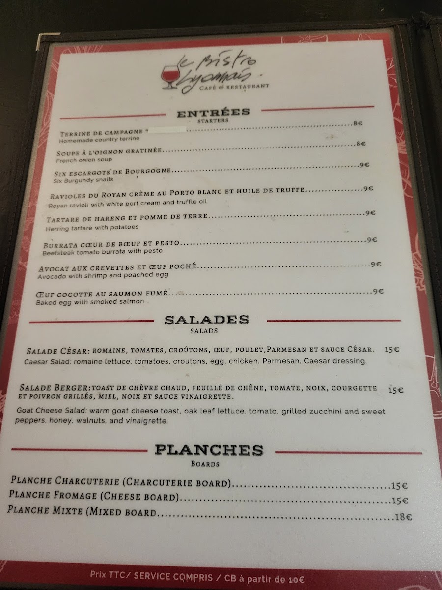 Bistro Lyonnais Photo Menu 2