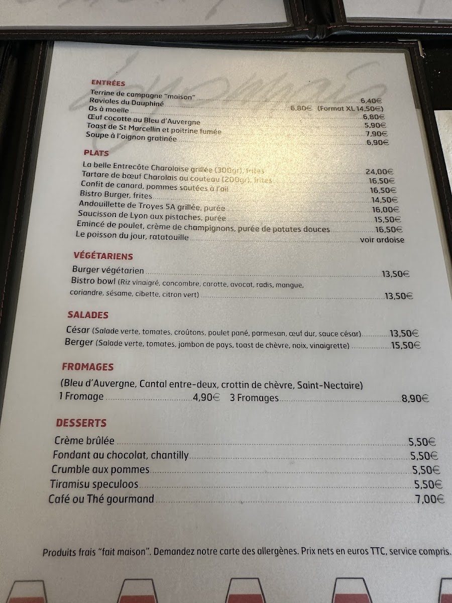 Bistro Lyonnais Photo Menu 5