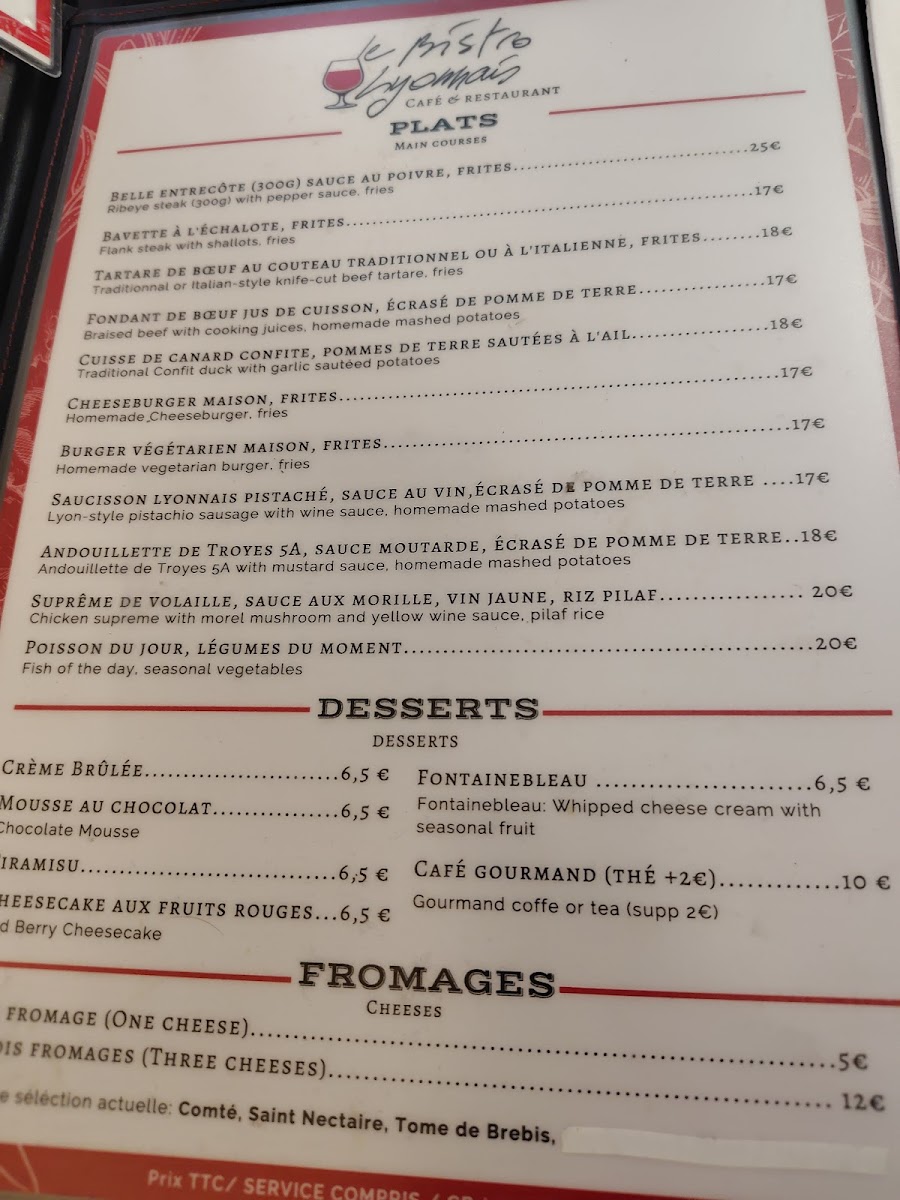 Bistro Lyonnais Photo Menu 6
