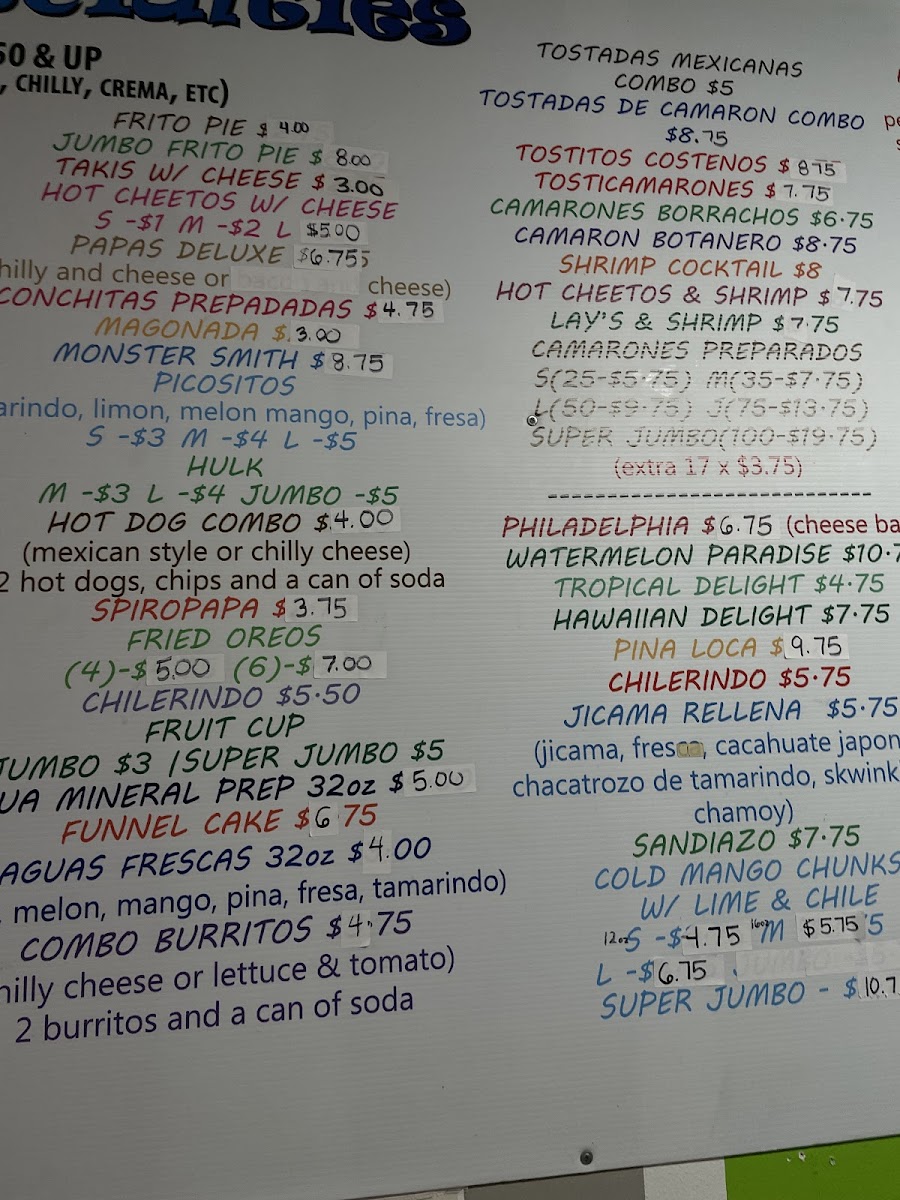 Snowball Express Edinburg Photo Menu 1