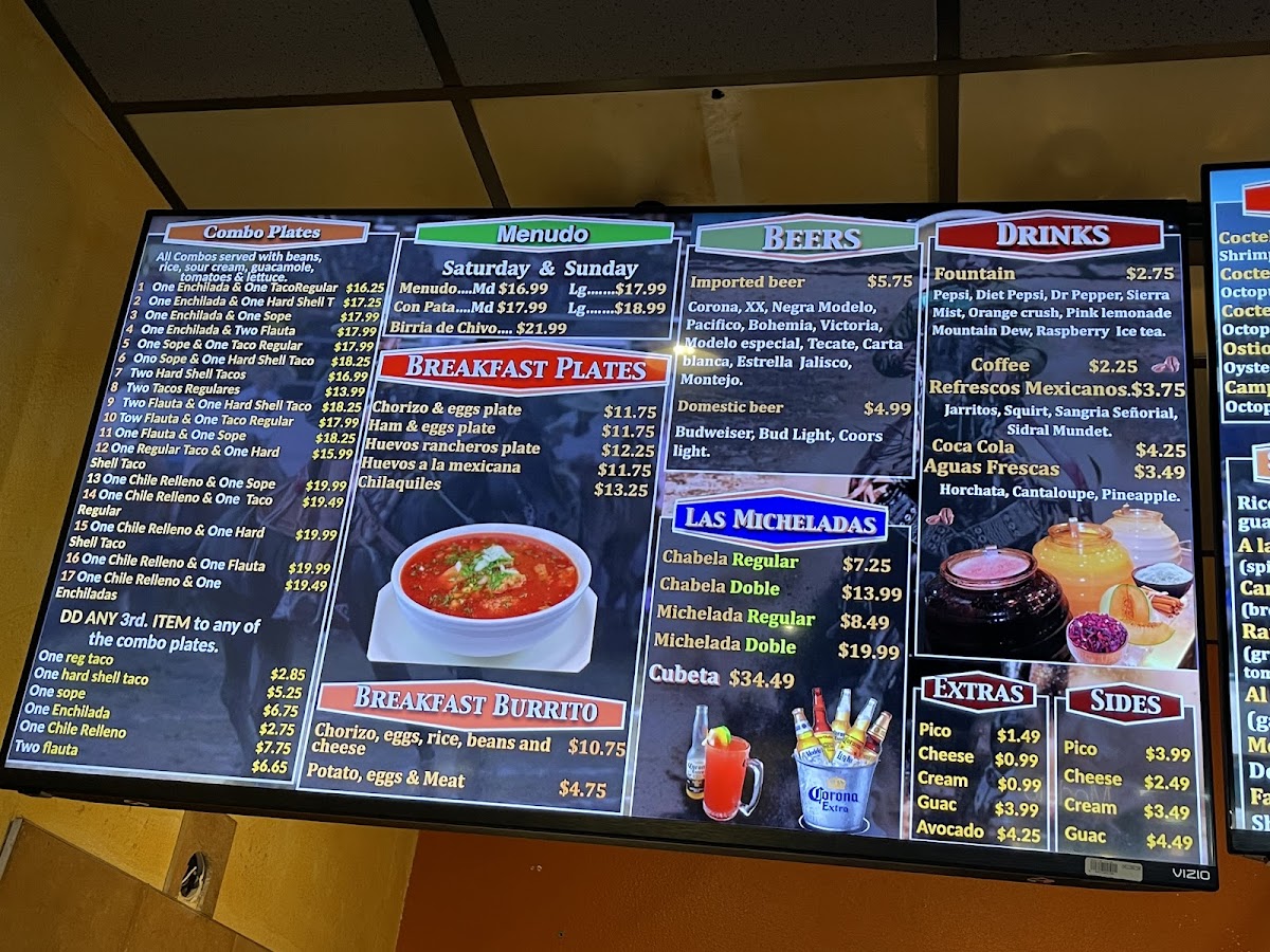 Los Charros Taquerria Photo Menu 3