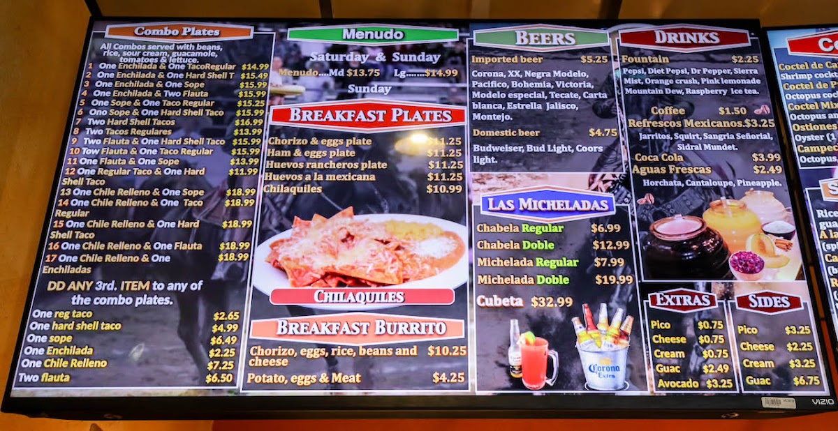 Los Charros Taquerria Photo Menu 4