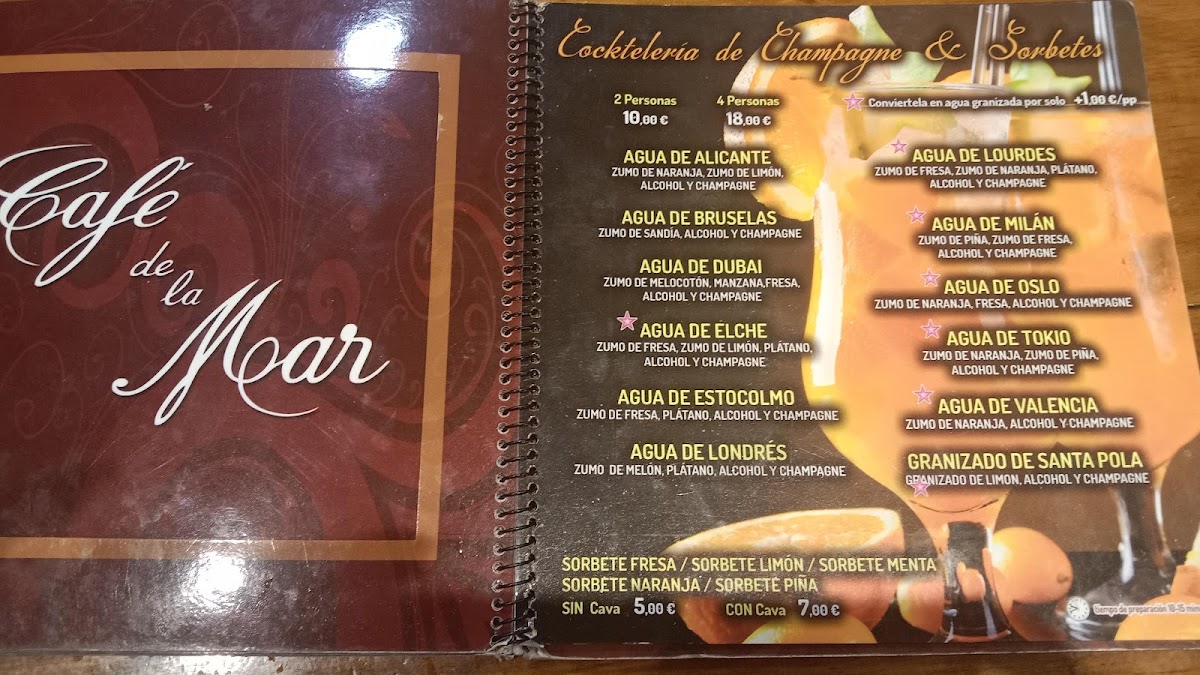 Cafè de la Mar Photo Menu 3
