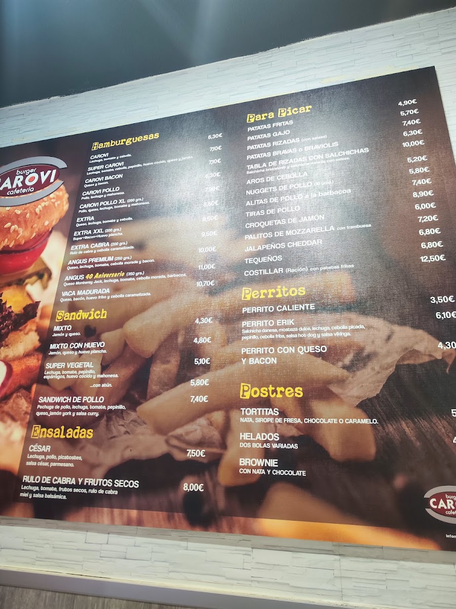Burger Carovi Photo Menu 3
