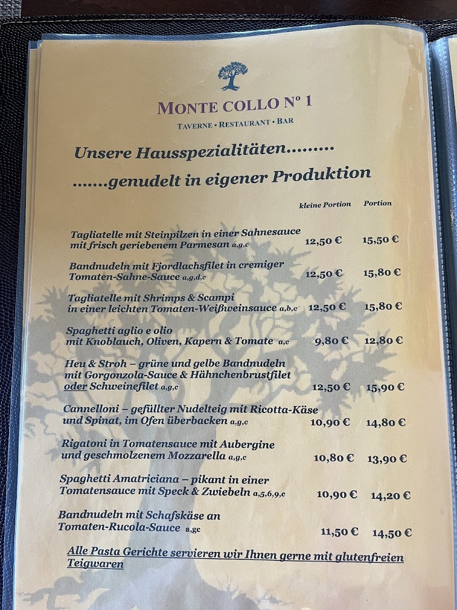 Restaurant Monte Collo Photo Menu 2
