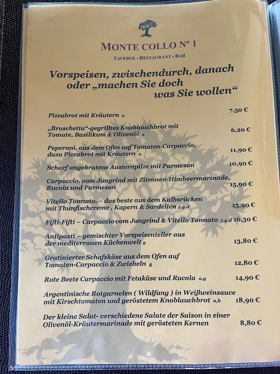 Restaurant Monte Collo Photo Menu 3