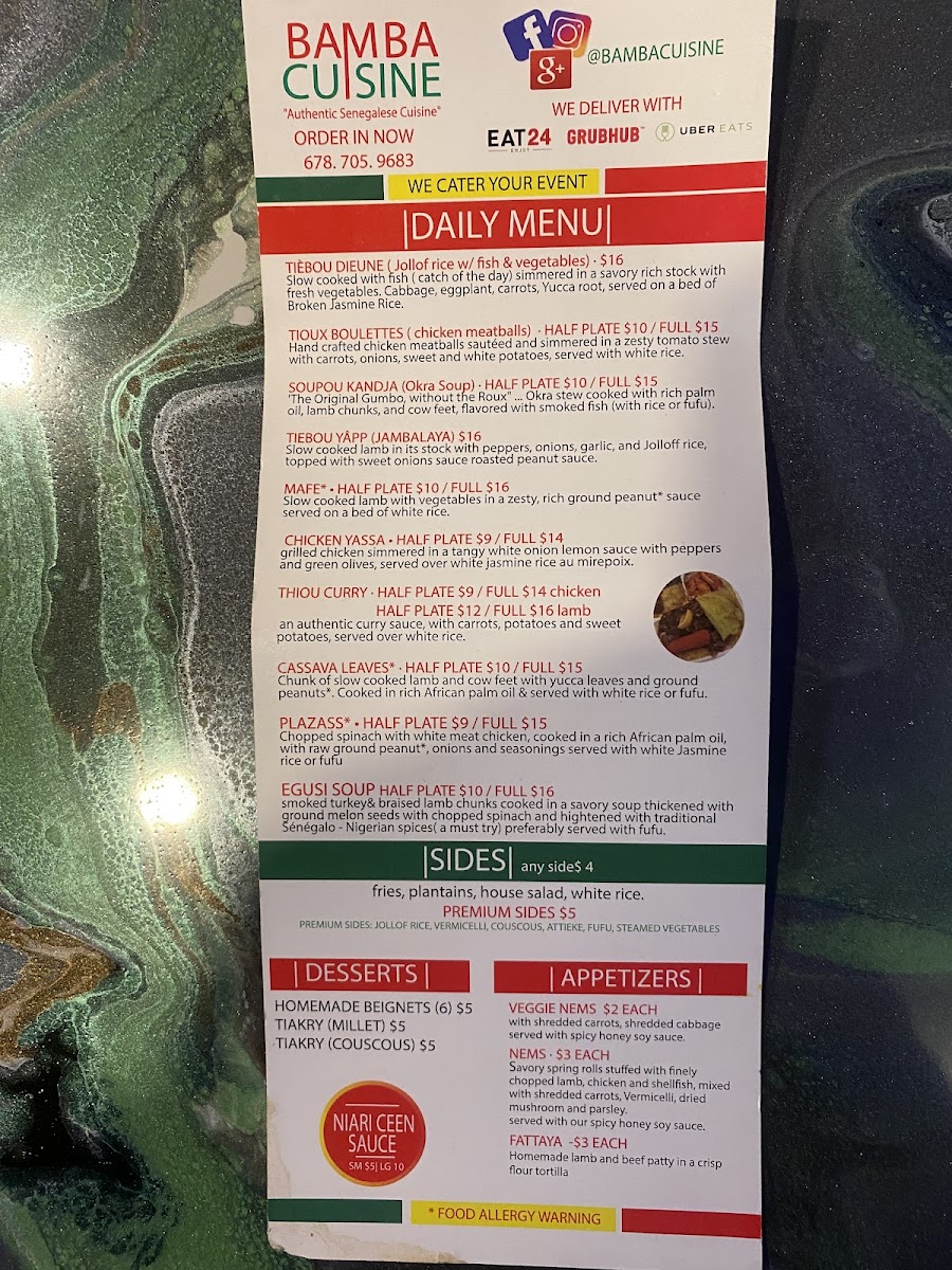 Bamba Cuisine Photo Menu 3