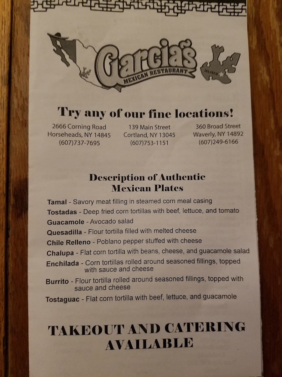 Garcia's Mexican Restaurant Photo Menu 8