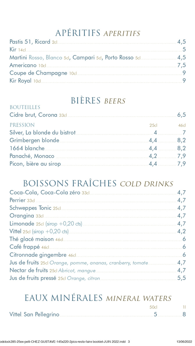 Chez Gustave Photo Menu 4