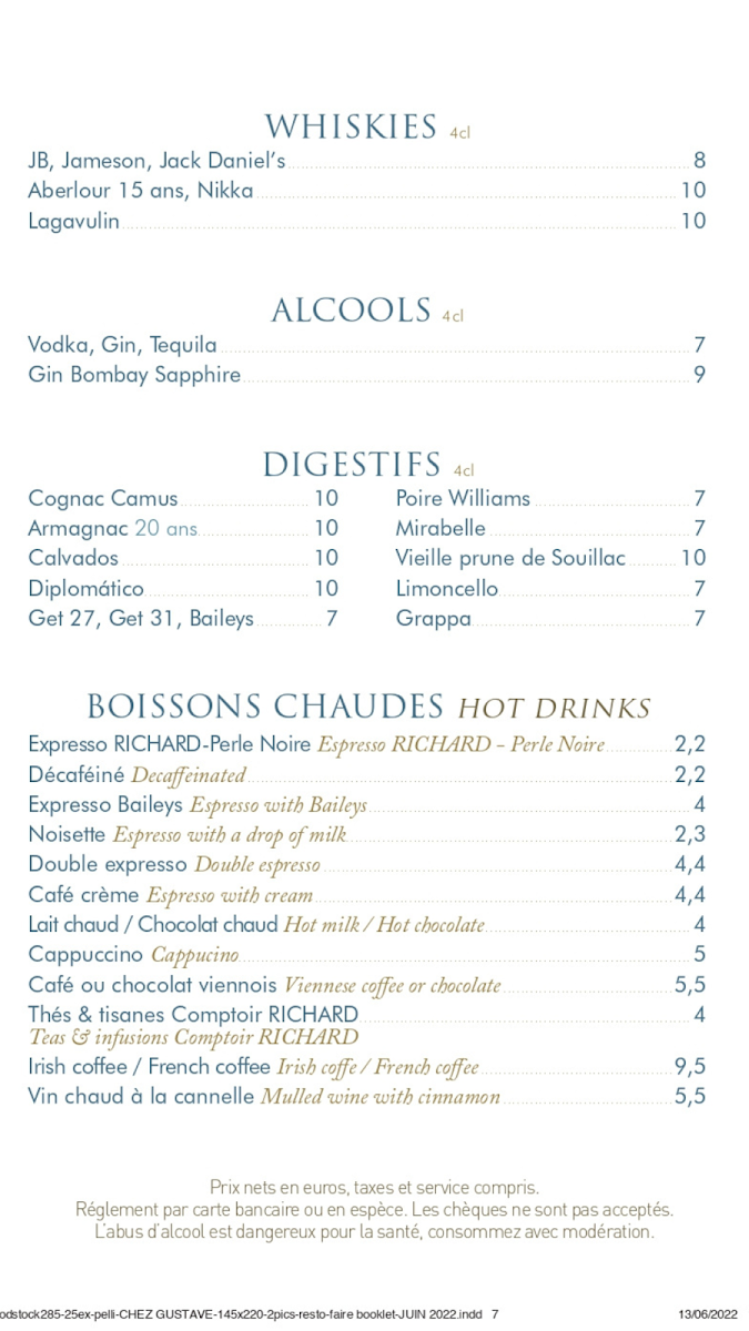 Chez Gustave Photo Menu 5